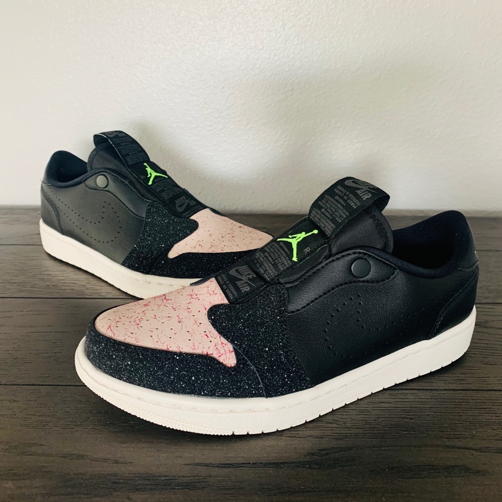 Jordan Black and Pink Women's Sneakers